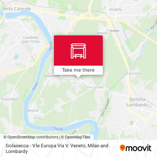 Golasecca - V.le Europa Via V. Veneto map