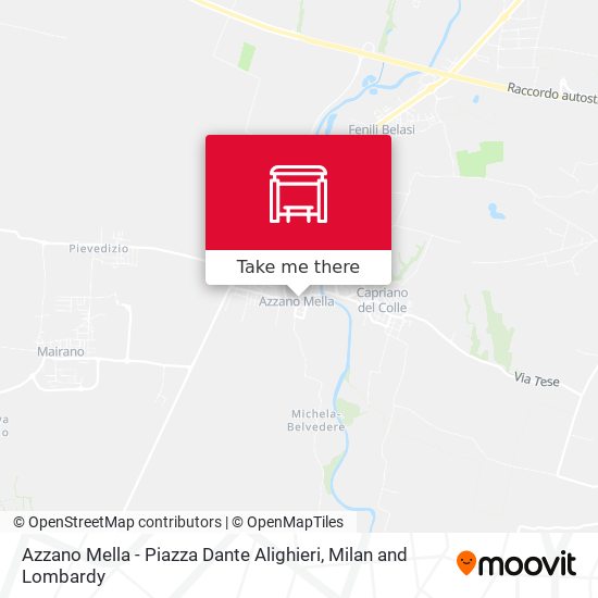 Azzano Mella - Piazza Dante Alighieri map