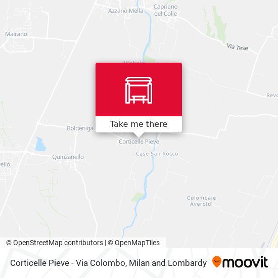 Corticelle Pieve - Via Colombo map