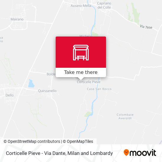 Corticelle Pieve - Via Dante map