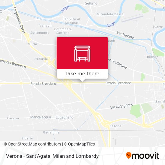 Verona - Sant'Agata map