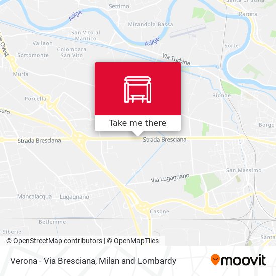 Verona - Via Bresciana map