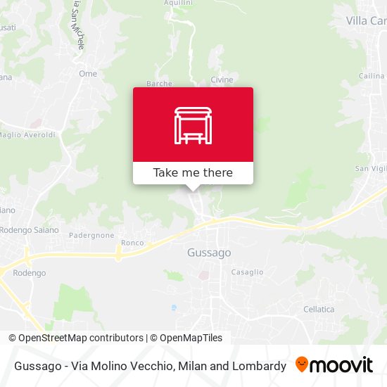 Gussago - Via Molino Vecchio map
