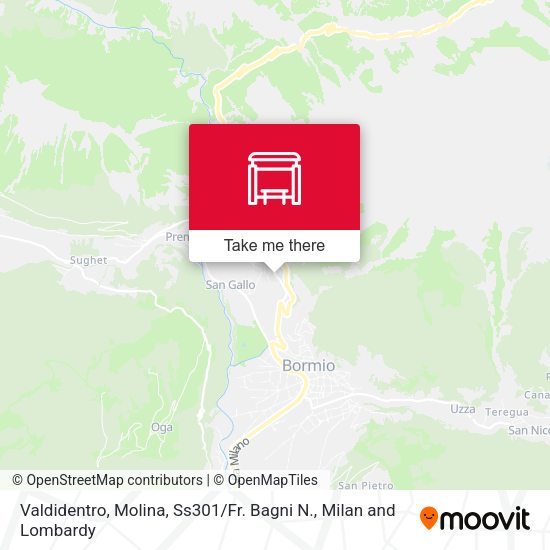 Valdidentro, Molina, Ss301 / Fr. Bagni N. map
