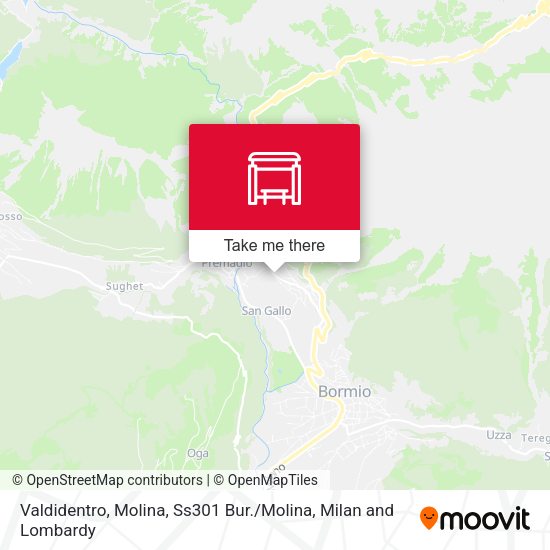 Valdidentro, Molina, Ss301 Bur. / Molina map