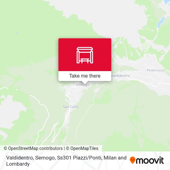 Valdidentro, Semogo, Ss301 Piazzi / Ponti map