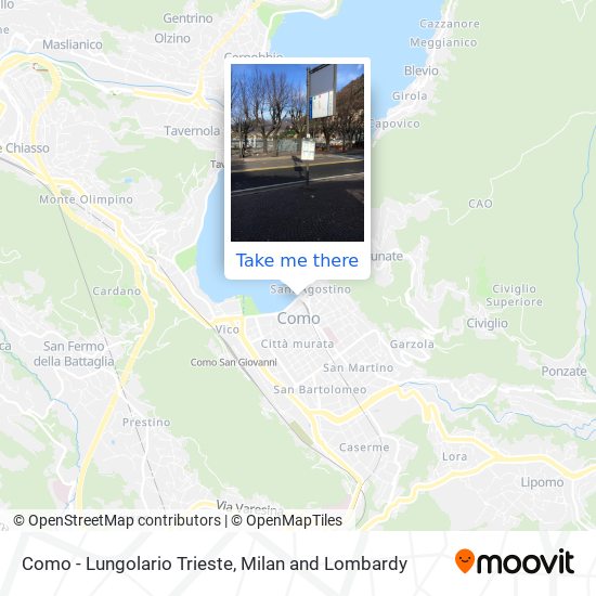 Como - Lungolario Trieste map