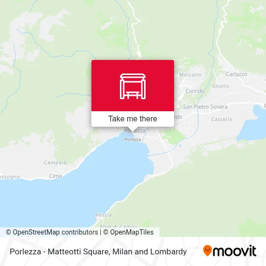 Porlezza - Matteotti Square map