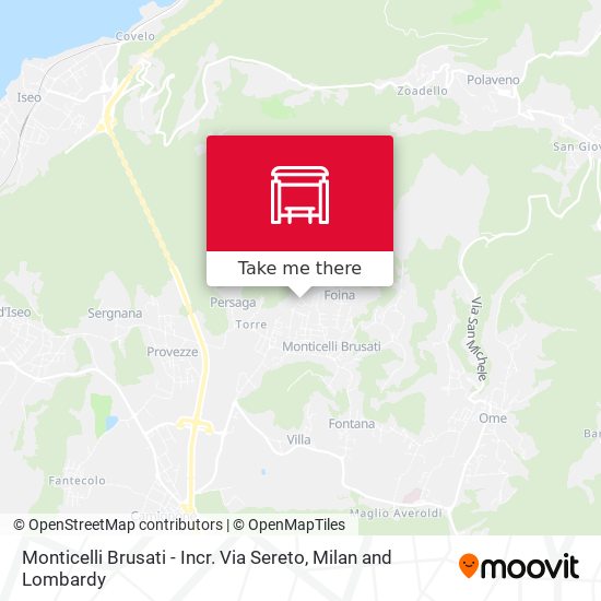 Monticelli Brusati - Incr. Via Sereto map