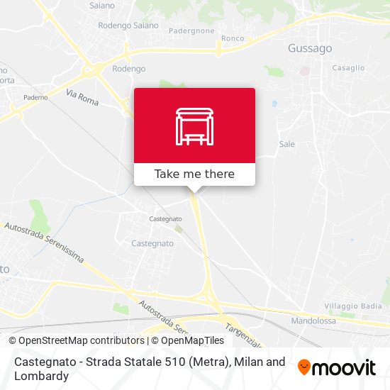 Castegnato - Strada Statale 510 (Metra) map