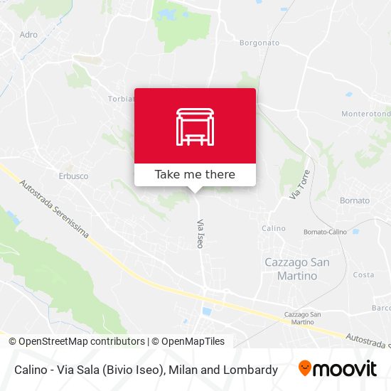 Calino - Via Sala (Bivio Iseo) map