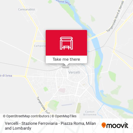 Vercelli - Stazione Ferroviaria - Piazza Roma map