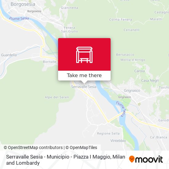Serravalle Sesia - Municipio - Piazza I Maggio map