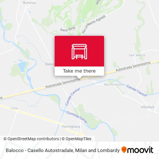 Balocco - Casello Autostradale map
