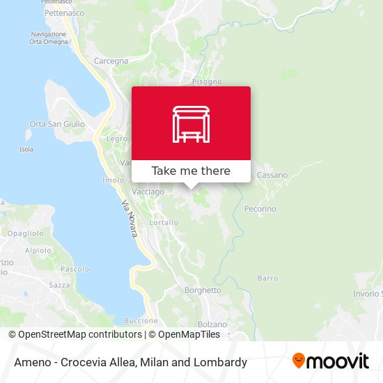 Ameno - Crocevia Allea map