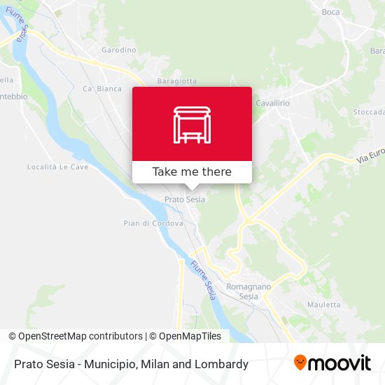 Prato Sesia - Municipio map