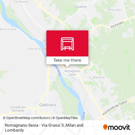 Romagnano Sesia - Via Grassi  3 map