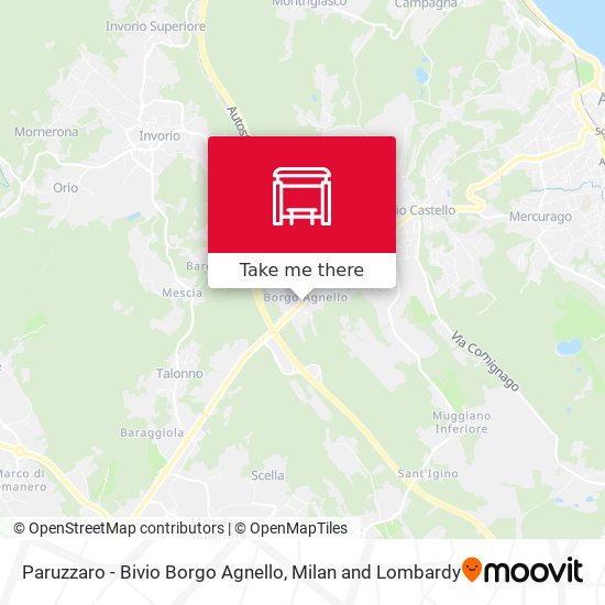 Paruzzaro - Bivio Borgo Agnello map