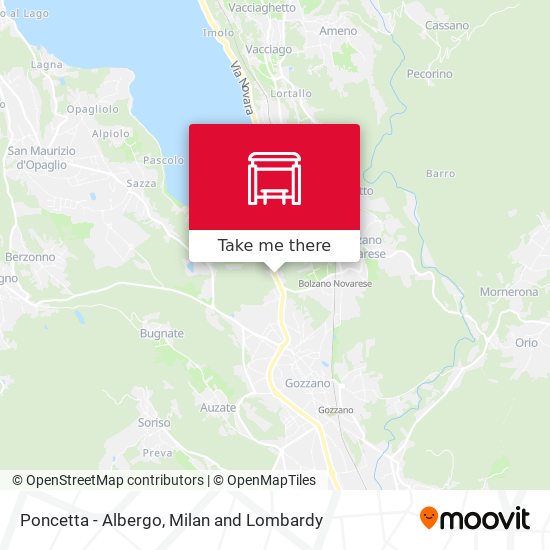 Poncetta - Albergo map
