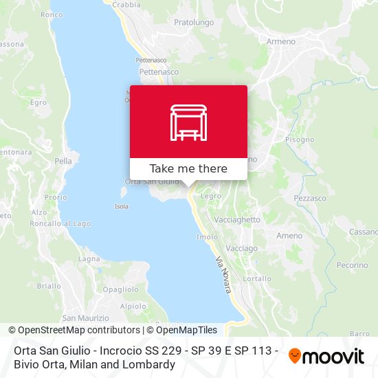 Orta San Giulio - Incrocio SS 229 - SP 39 E SP 113 - Bivio Orta map