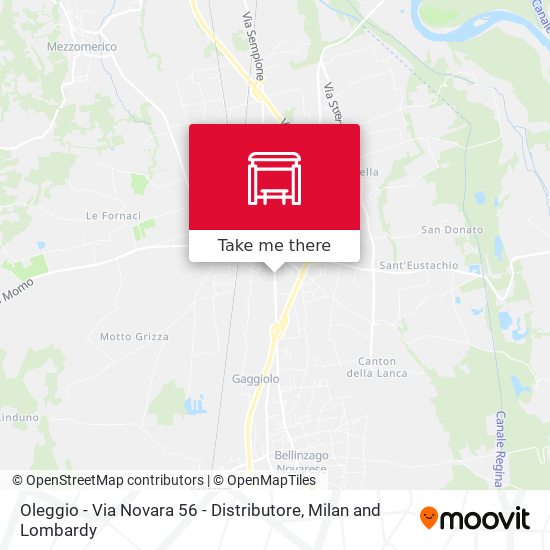 Oleggio - Via Novara  56 - Distributore map