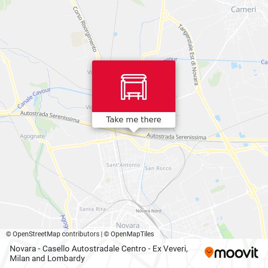 Novara - Casello Autostradale Centro - Ex Veveri map