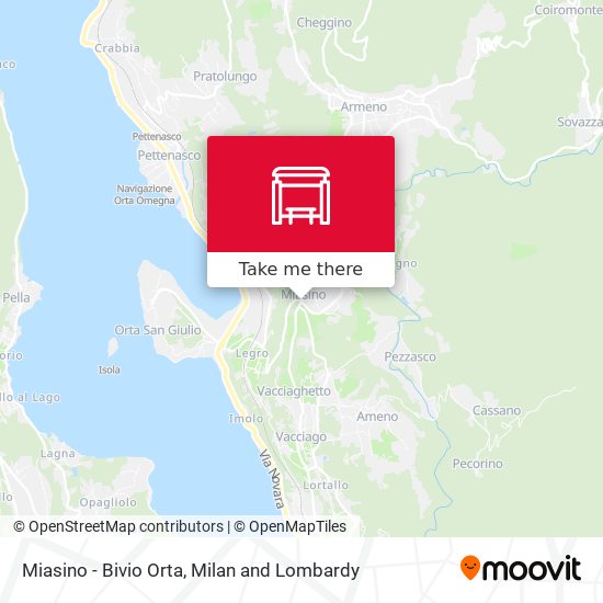 Miasino - Bivio Orta map