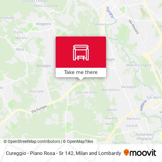 Cureggio - Piano Rosa - Sr 142 map