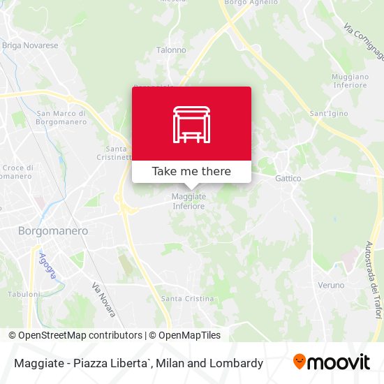 Maggiate - Piazza Liberta` map