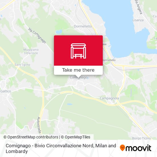 Comignago - Bivio Circonvallazione Nord map