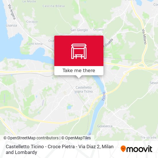 Castelletto Ticino - Croce Pietra - Via Diaz  2 map