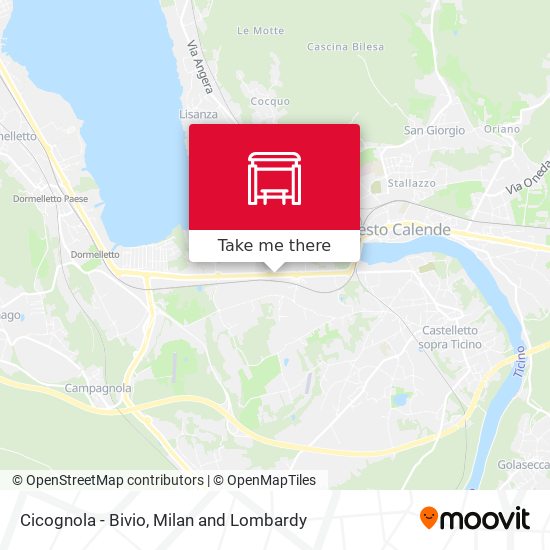 Cicognola - Bivio map