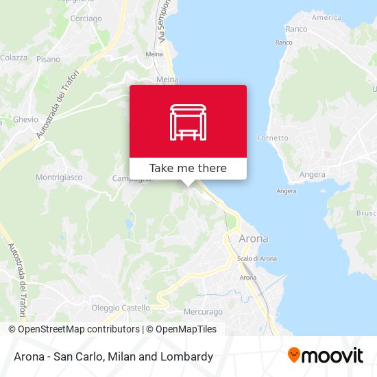 Arona - San Carlo map