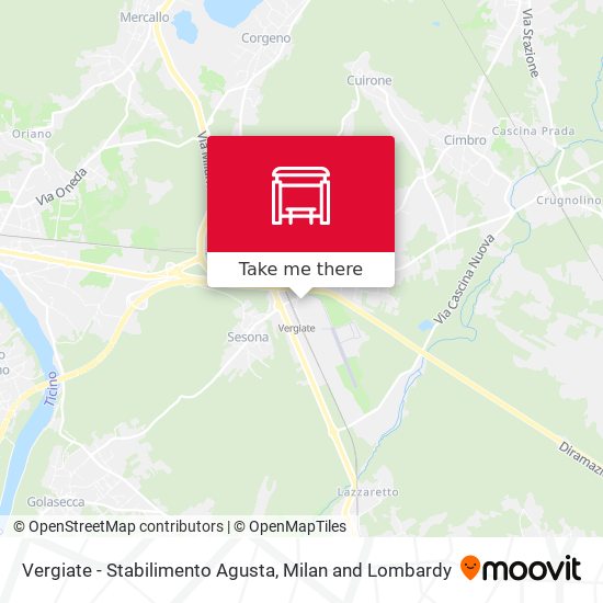 Vergiate - Stabilimento Agusta map