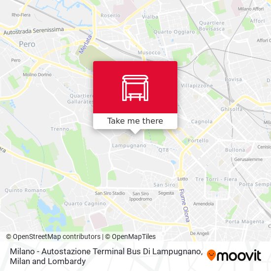 Milano - Autostazione Terminal Bus Di Lampugnano map