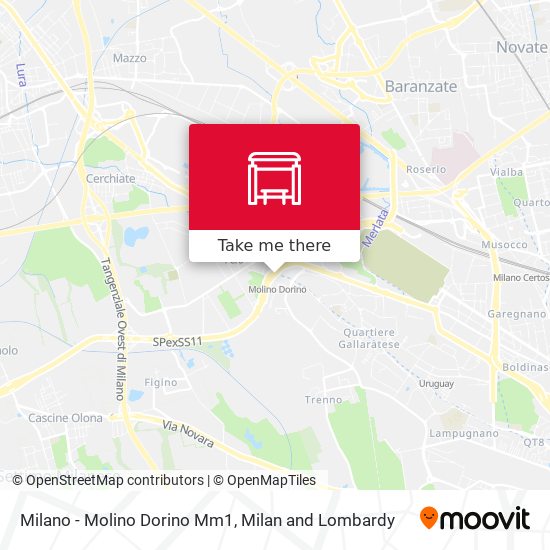 Milano - Molino Dorino Mm1 map