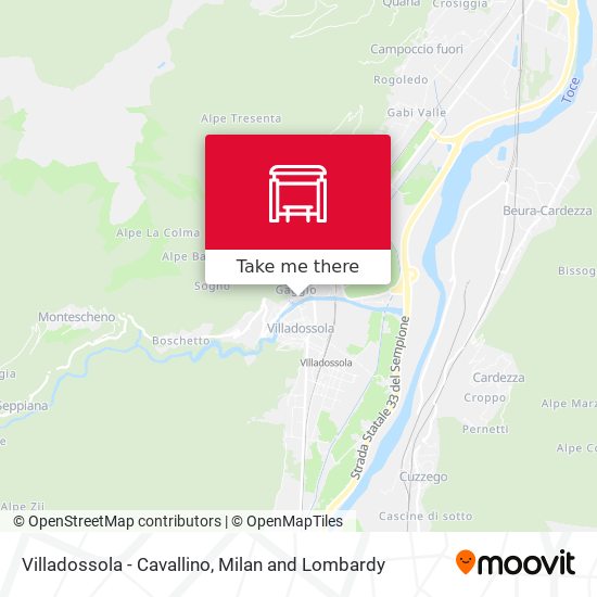 Villadossola - Cavallino map