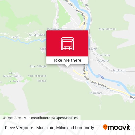 Pieve Vergonte - Municipio map