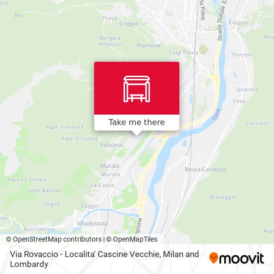 Via Rovaccio - Localita' Cascine Vecchie map