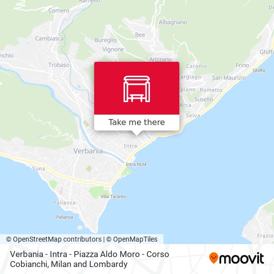 Verbania - Intra - Piazza Aldo Moro - Corso Cobianchi map