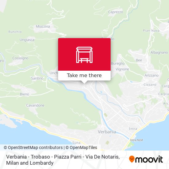 Verbania - Trobaso - Piazza Parri - Via De Notaris map