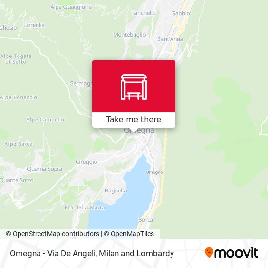 Omegna - Via De Angeli map