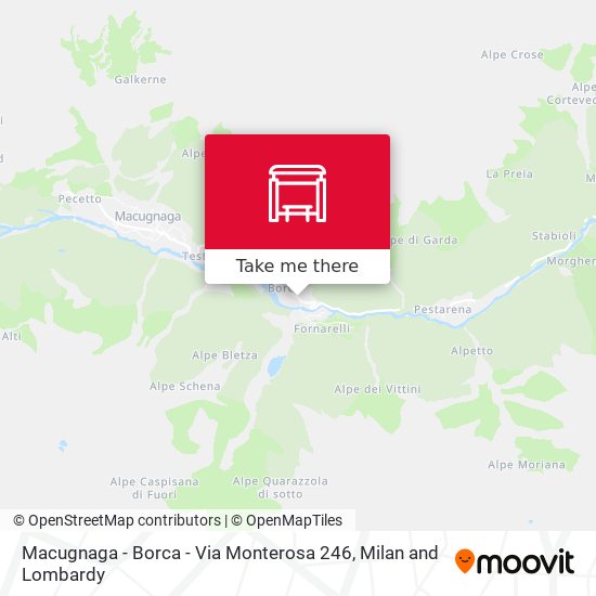 Macugnaga - Borca - Via Monterosa  246 map