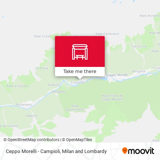 Ceppo Morelli - Campioli map