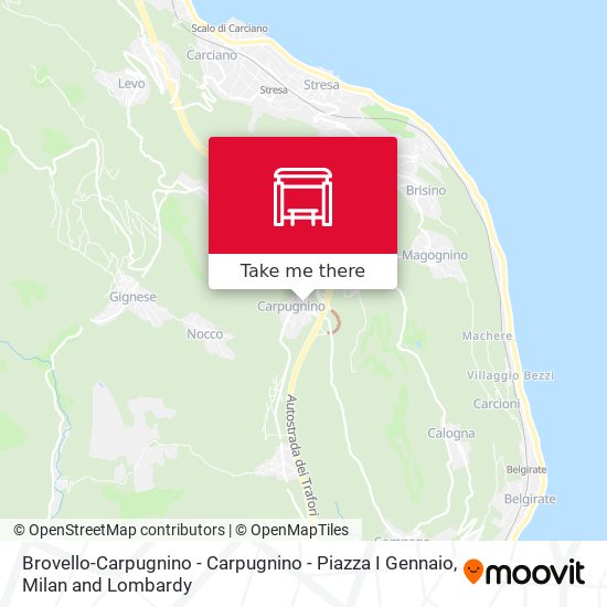 Brovello-Carpugnino - Carpugnino - Piazza I Gennaio map