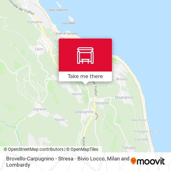 Brovello-Carpugnino - Stresa - Bivio Locco map