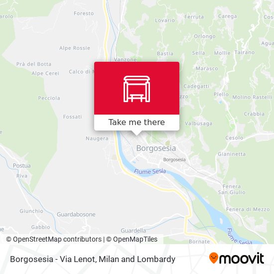 Borgosesia - Via Lenot map
