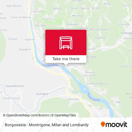 Borgosesia - Montrigone map