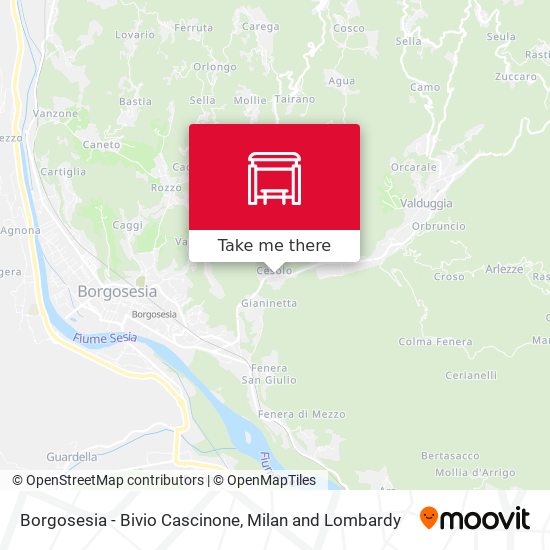 Borgosesia - Bivio Cascinone map