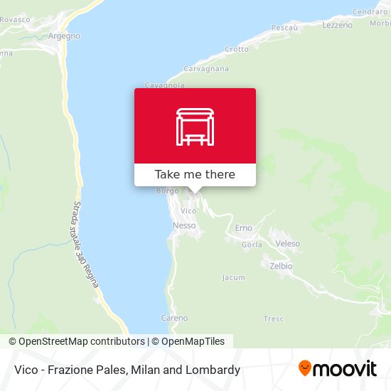 Vico - Frazione Pales map